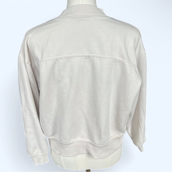A New Day Cream Relaxed Sweatshirt with Mandarin Collar - Picture 3 of 5